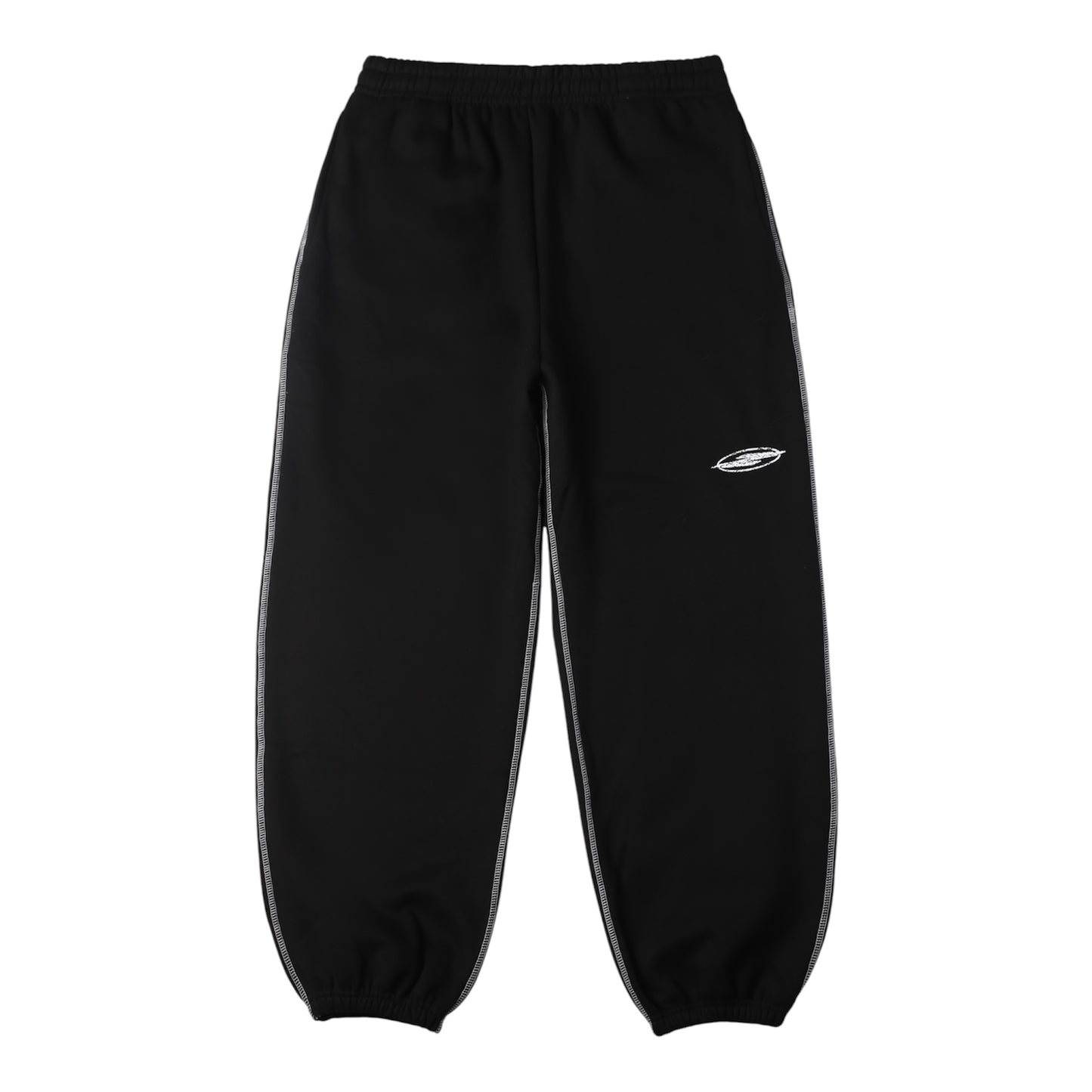 No Feelings Black Stitch Sweatpants