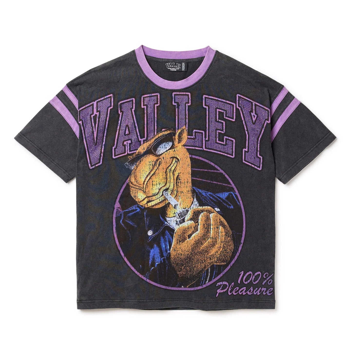 Vale Purple Rays Bling T-Shirt