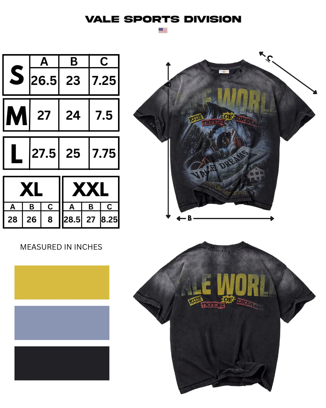 Vale Black Newspaper T-Shirt
