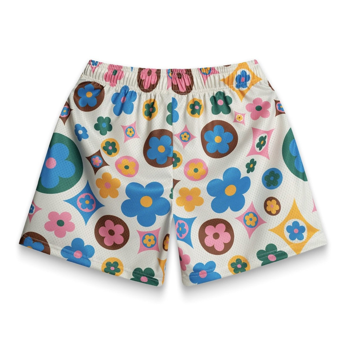 Bravest Studios Cream Multi Flower Shorts Back
