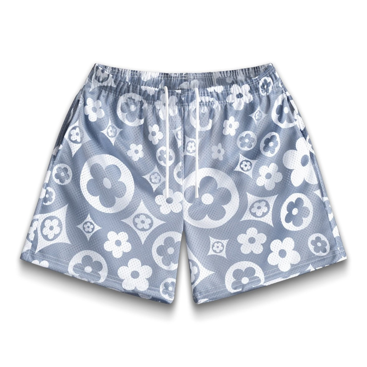 Bravest Studios Grey Flower Shorts Front