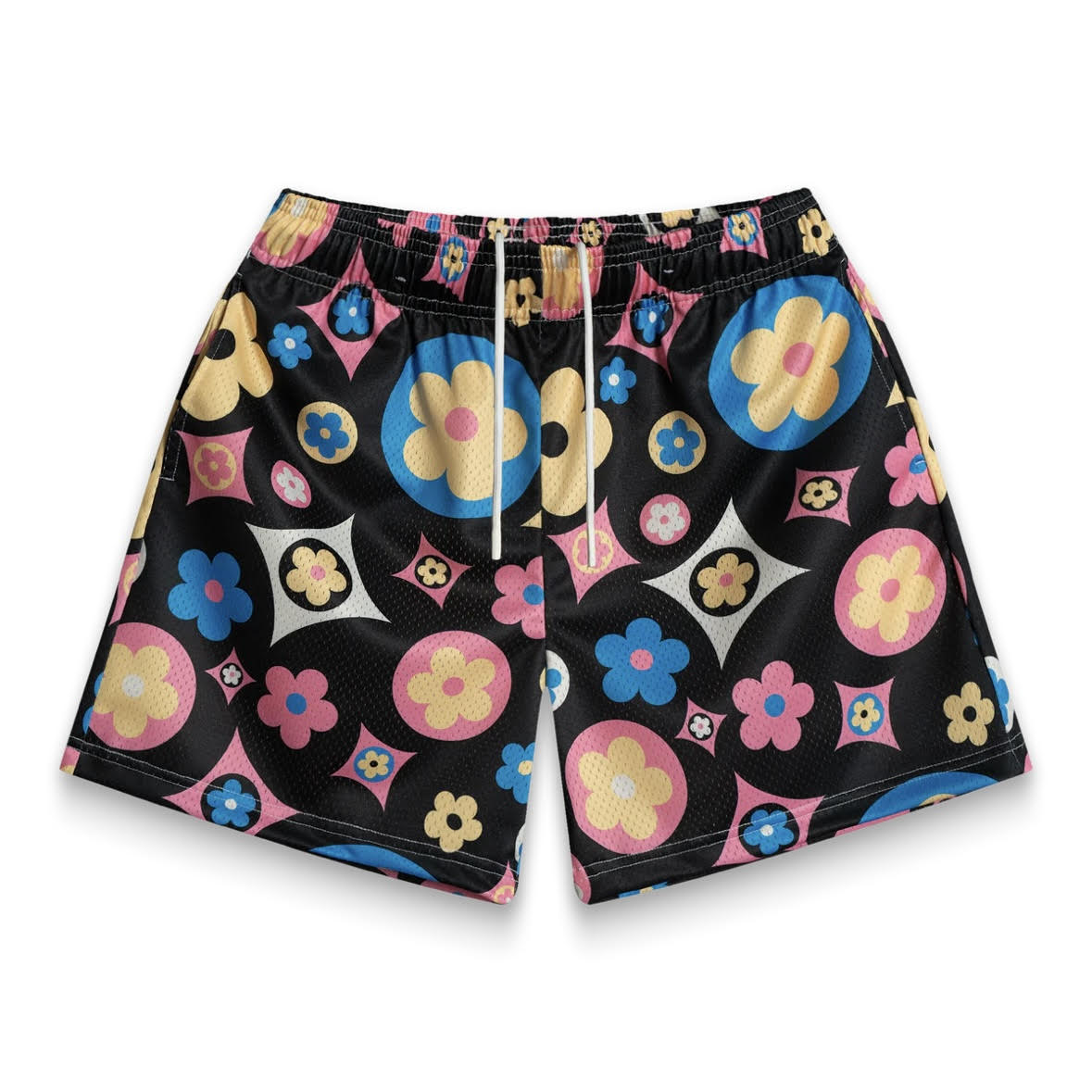 Bravest Studios Black Multi Flower Shorts