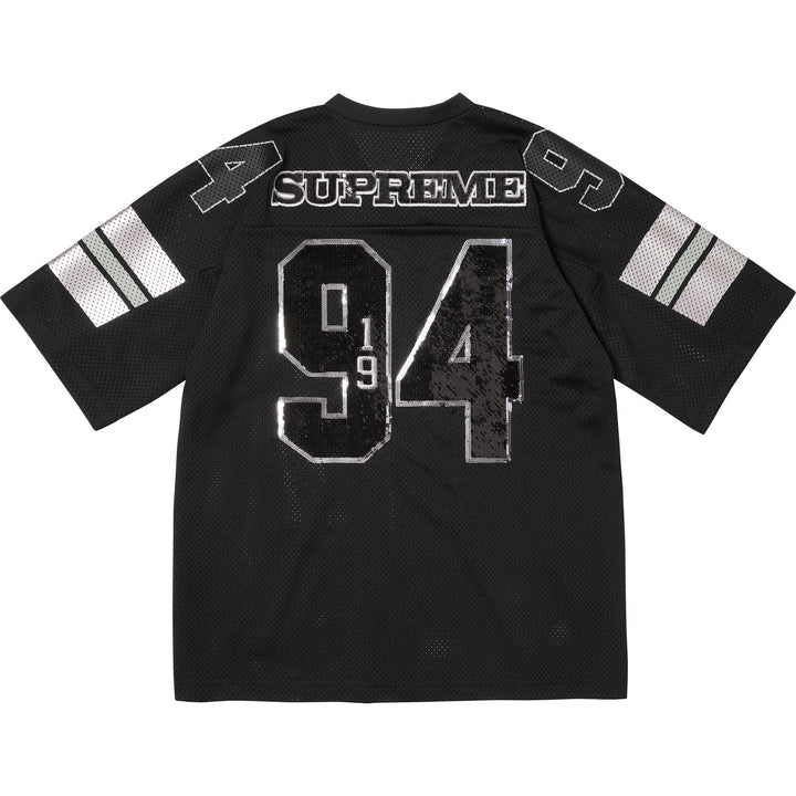 Supreme Black Sequin Football Jersey