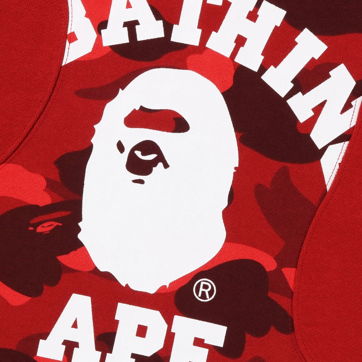 Bape Red Camo Cutting Edge Hoodie