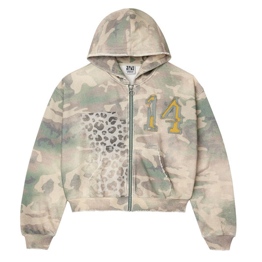 Vale Cheetah Camo Zip Hoodie
