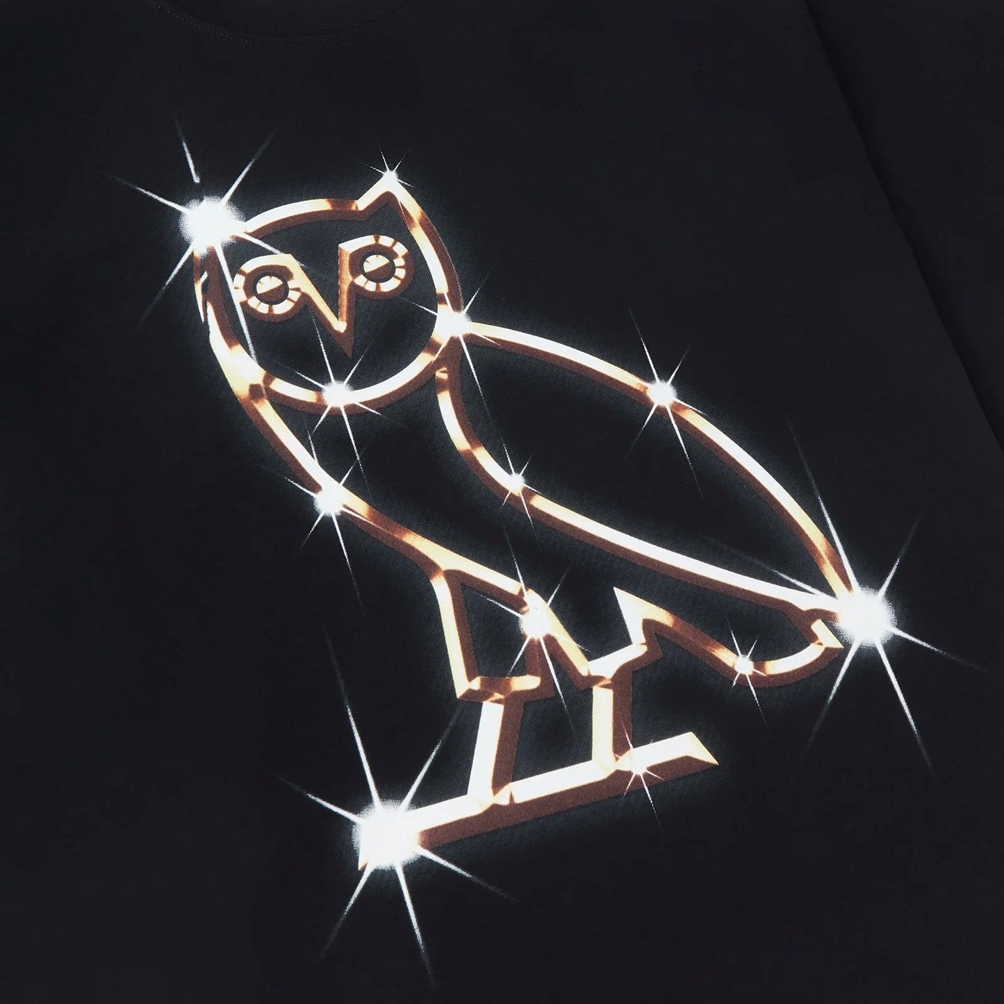OVO Black Bling T-Shirt Close View
