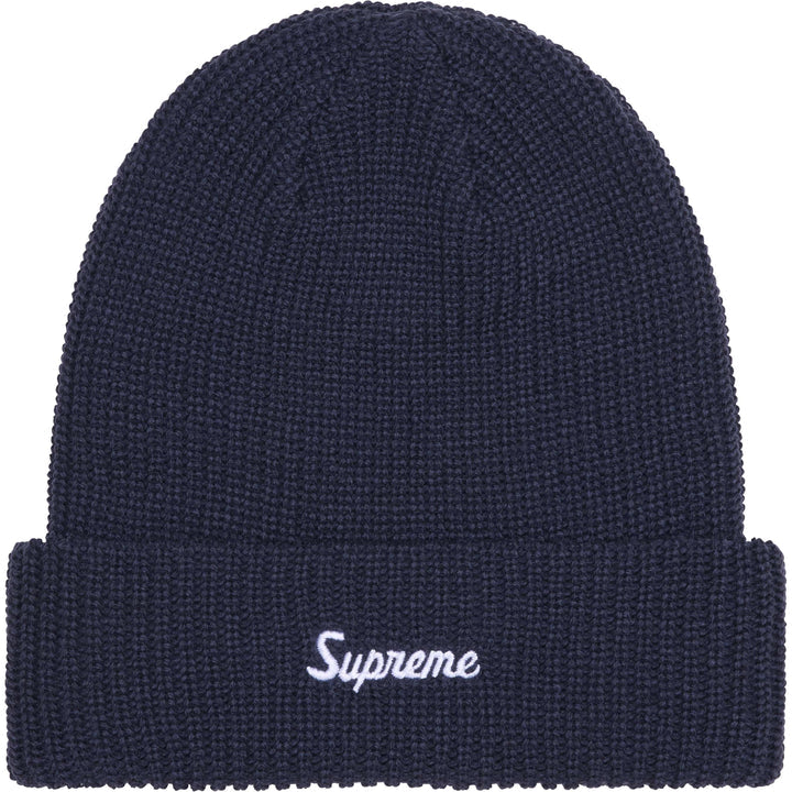 Supreme Navy Loose Gauge Beanie