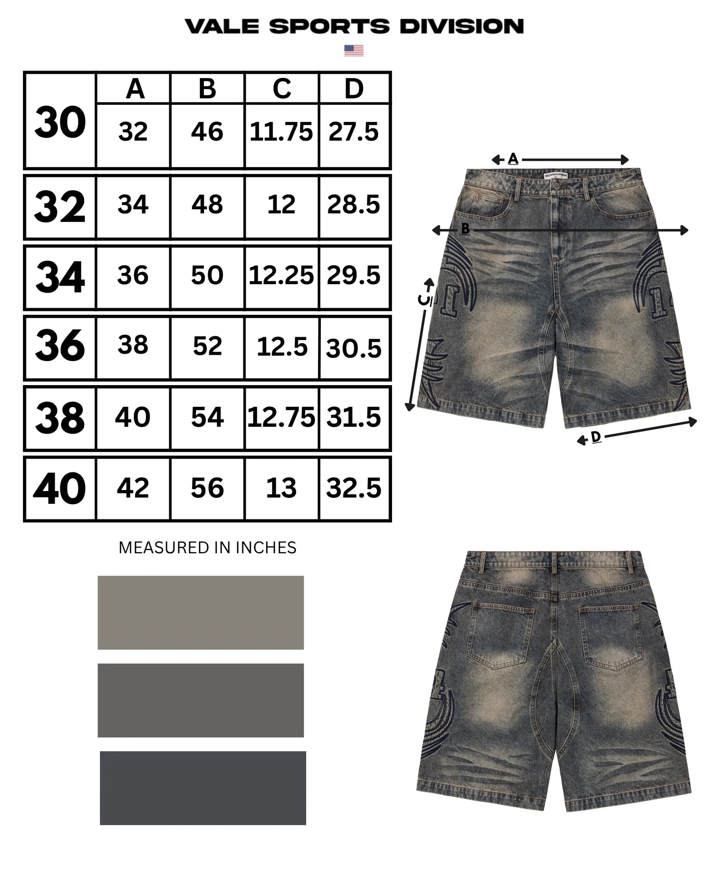 Vale Blue Armor Jorts