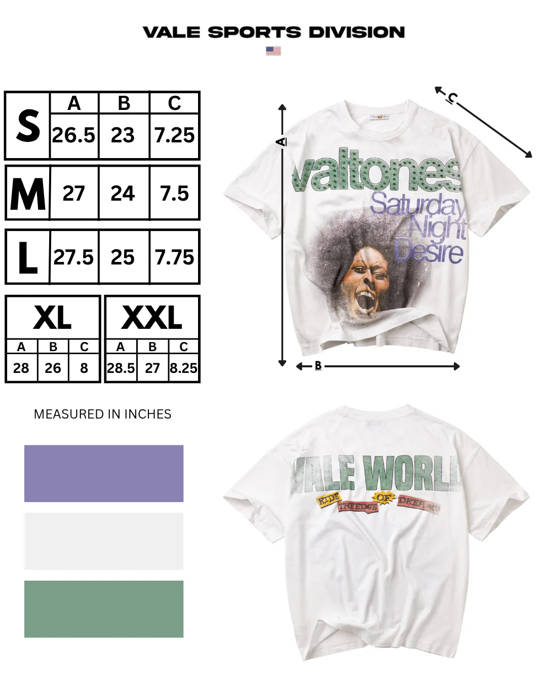 Vale White Saturday Bling T-Shirt