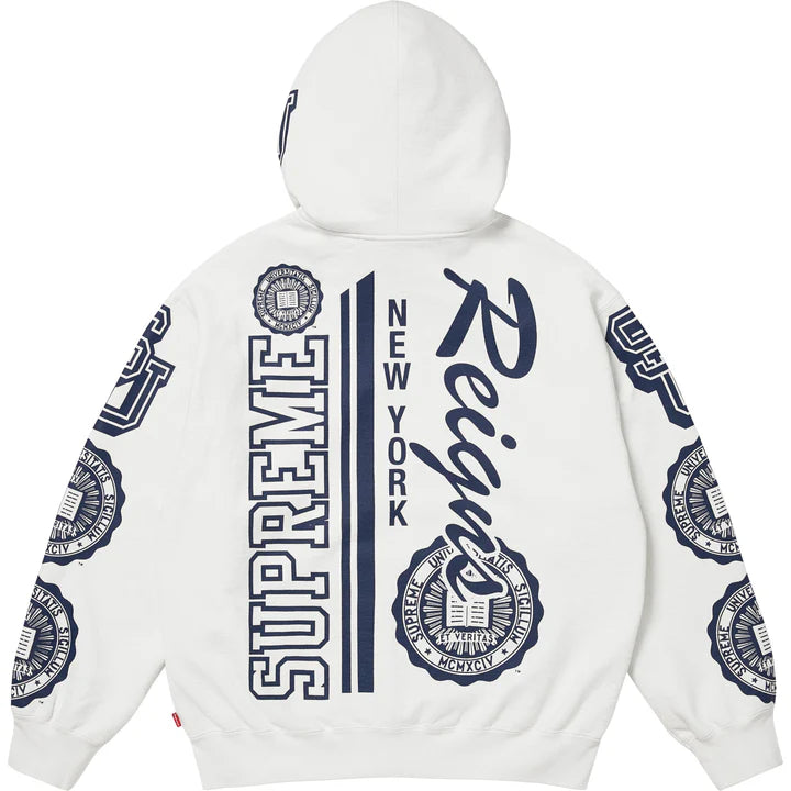 Supreme White Knowledge Reigns Supreme Zip Hoodie