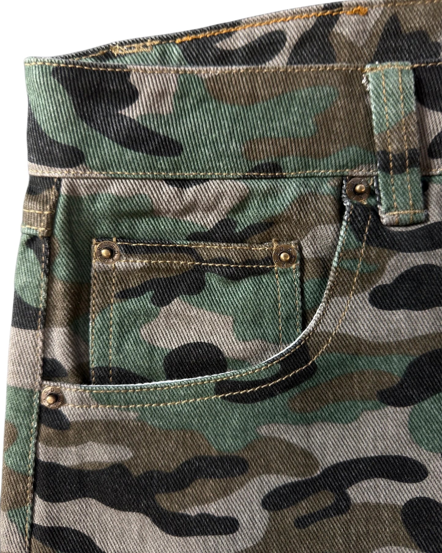 Bottega Desires Holy Grail Denim Camo Pants