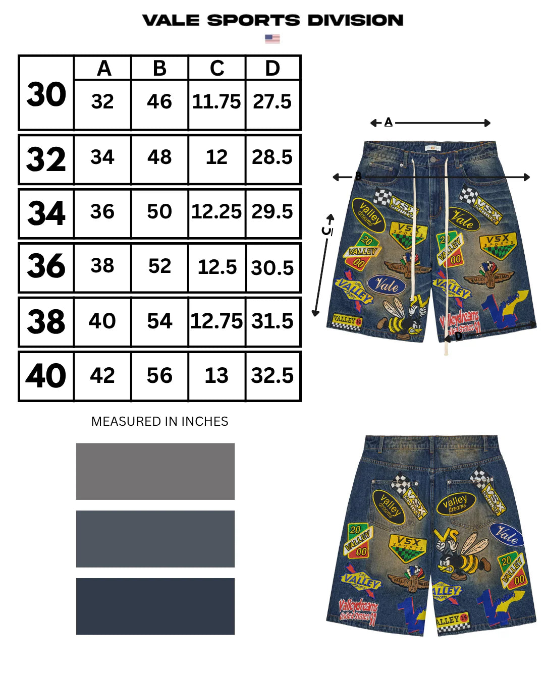 Vale Blue Passport Jorts