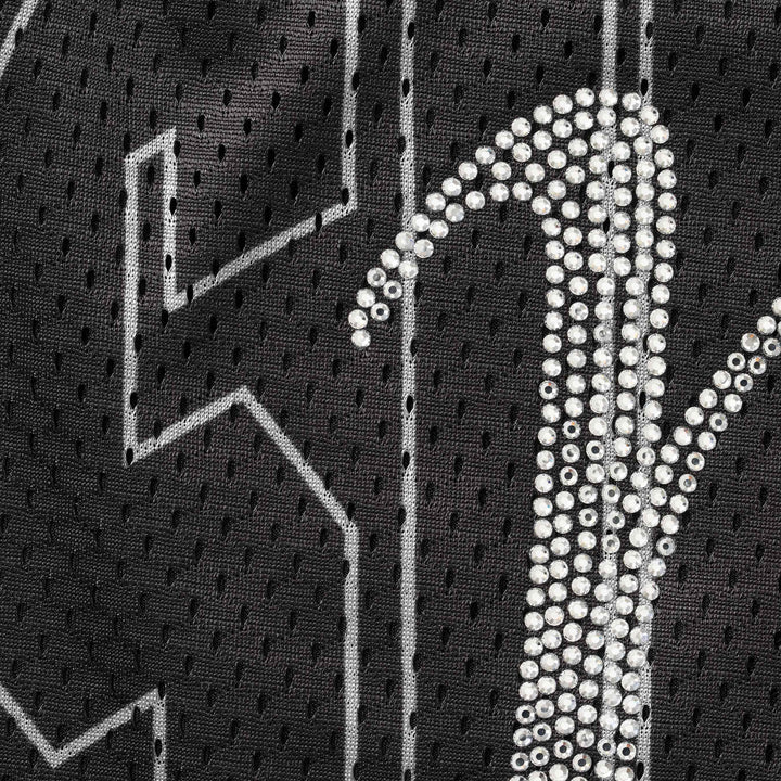 Supreme Black Rhinestone Mesh Shorts