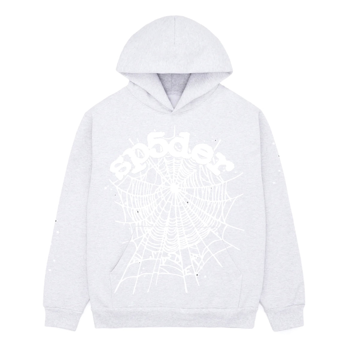 Sp5der Heather Grey OG Web Hoodie – Soles District