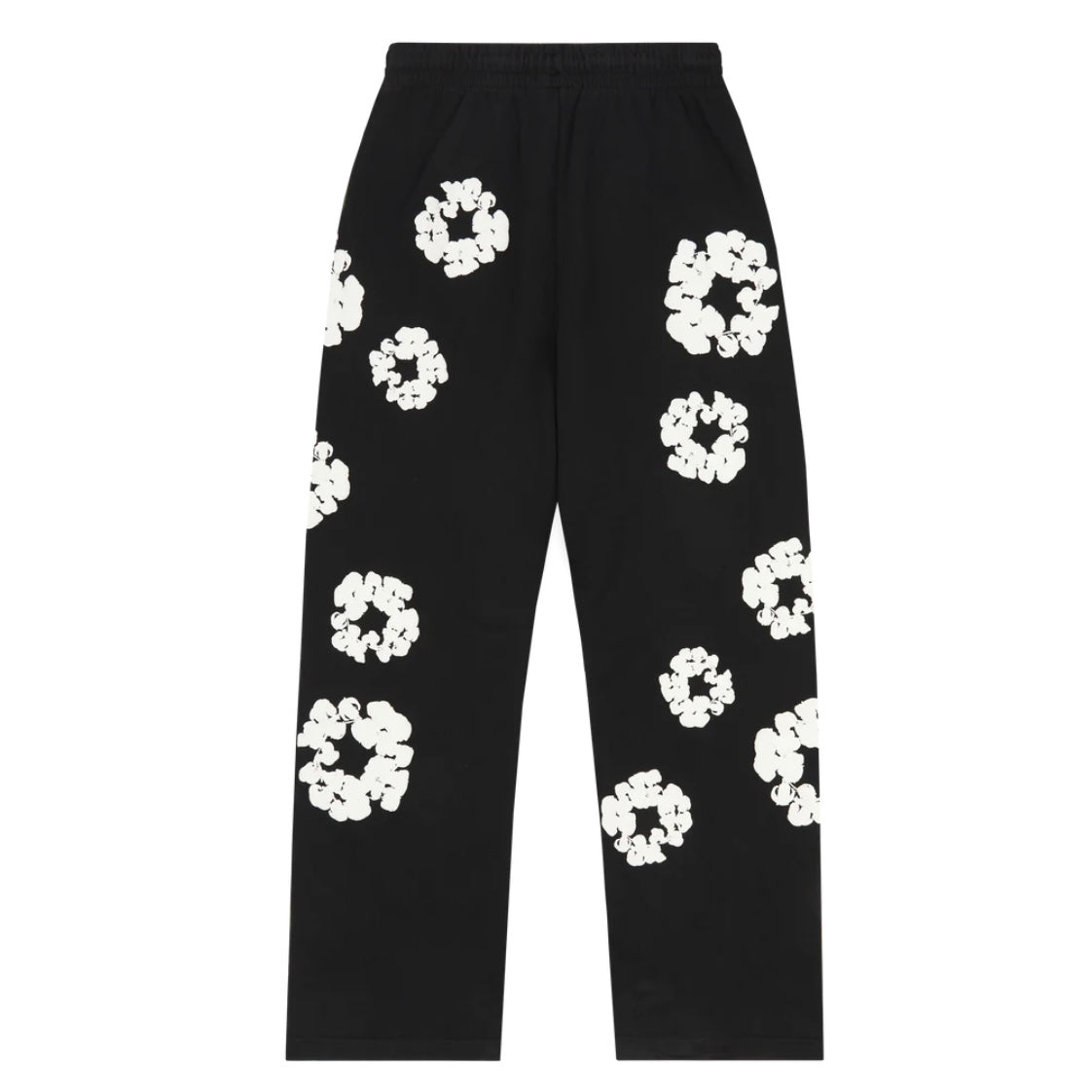 Denim Tears Black Cotton Wreath Baggy Sweatpants
