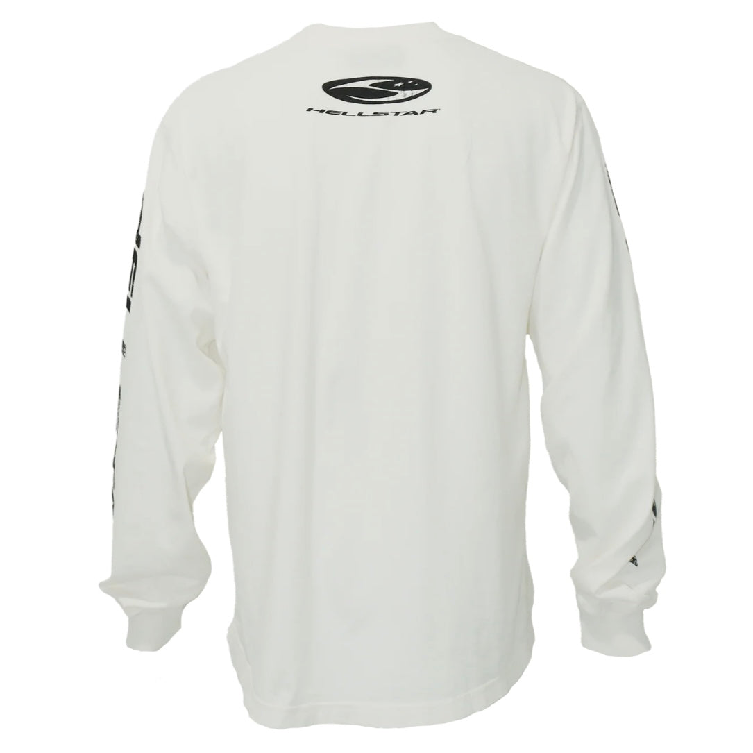 Hellstar White Big Wave Long Sleeve