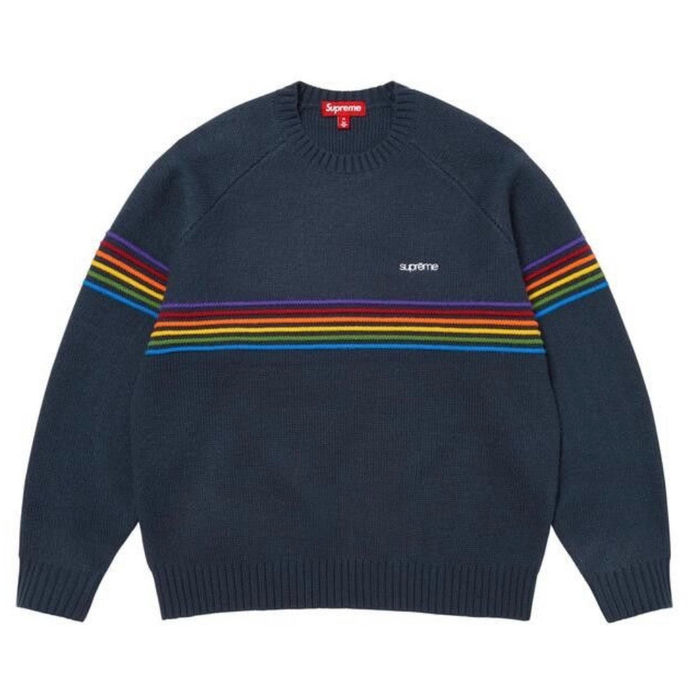 Supreme Navy Raised Stripe Sweater