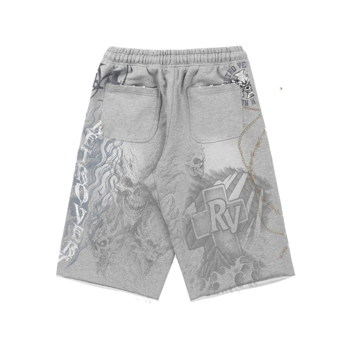Retrovert Grey Reaper Sweat Shorts
