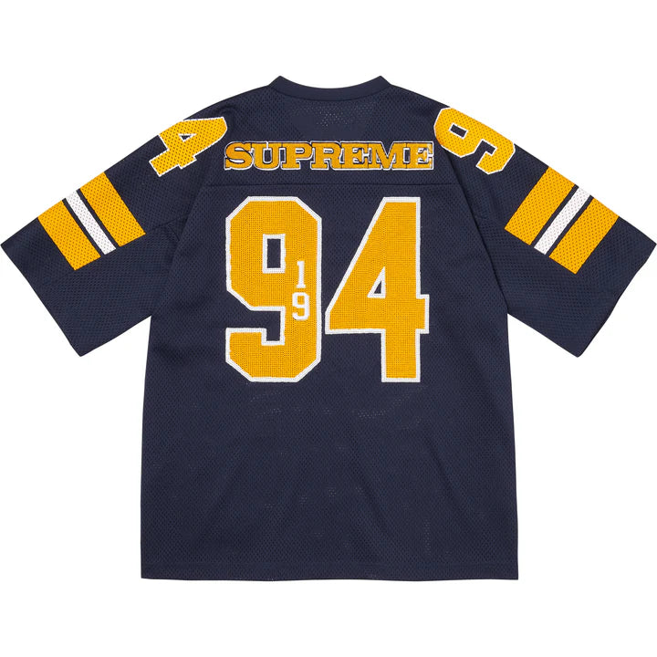 Supreme Navy Sequin Football Jersey