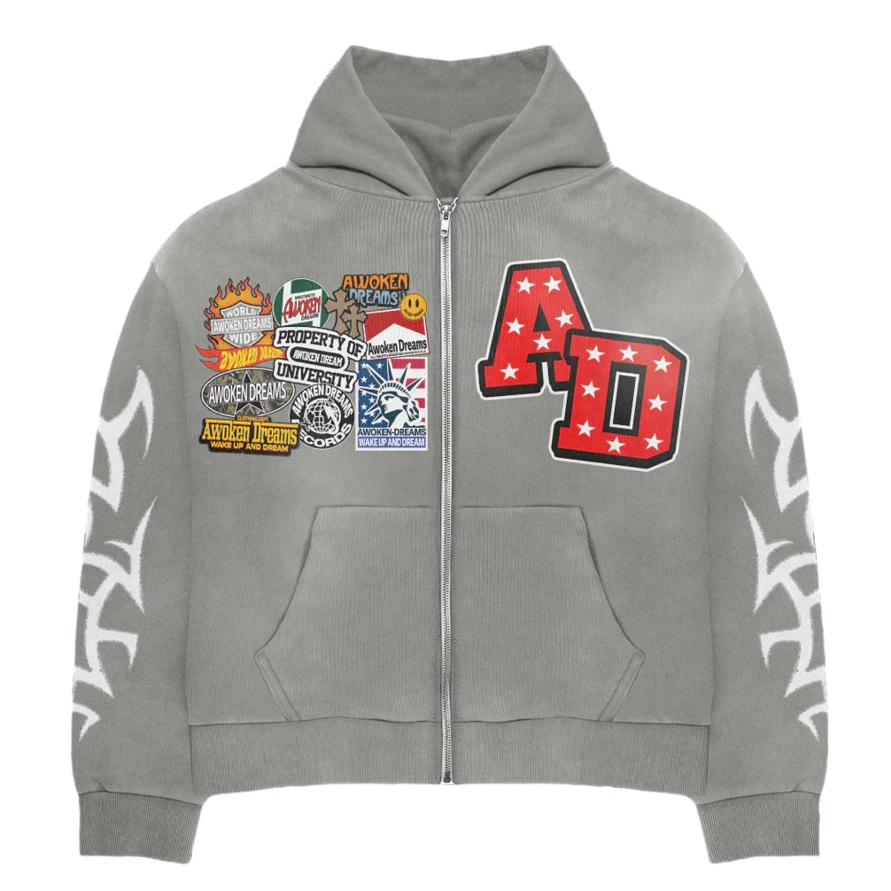 Awoken Dreams Grey Patchwork Set