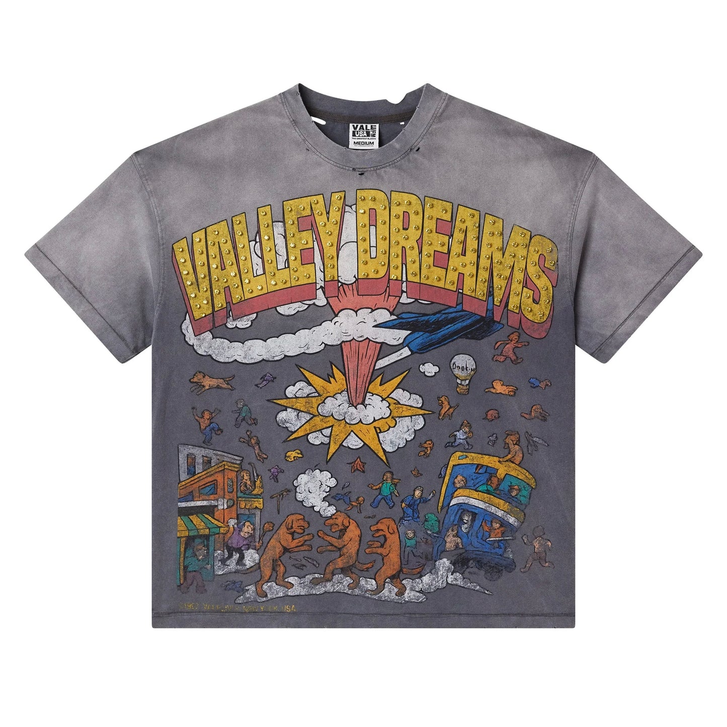 Vale Faded Chaos Bling T-Shirt