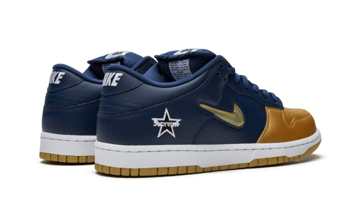 Nike SB Dunk Low Supreme Jewel Gold Navy