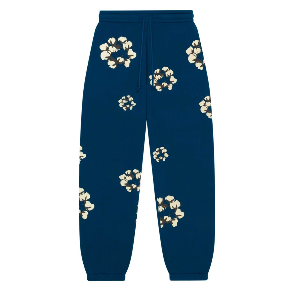 Denim Tears CPFM Navy Cactus Tears Wreath Sweatpants Front