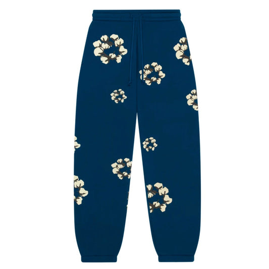 Denim Tears CPFM Navy Cactus Tears Wreath Sweatpants Front