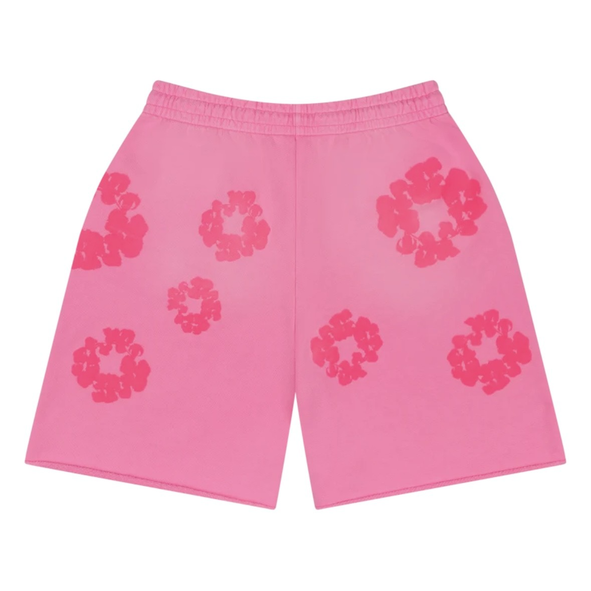 Denim Tears Pink Mono Cotton Wreath Shorts back