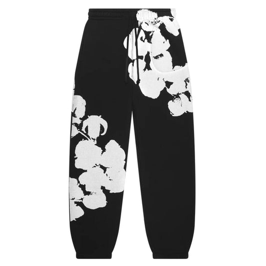 Denim Tears Black Big Cotton Wreath Sweatpants