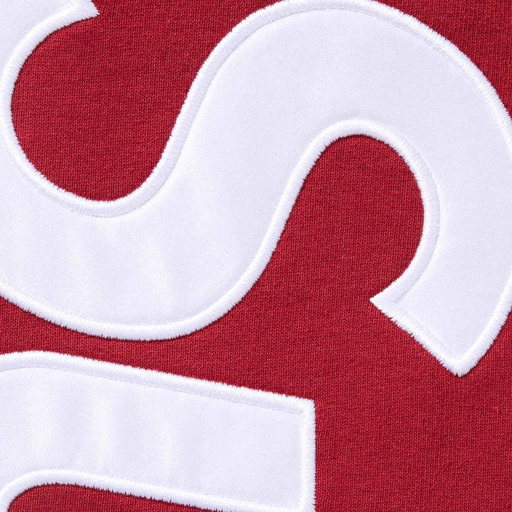 Supreme Dark Red Satin Applique Sweatpants