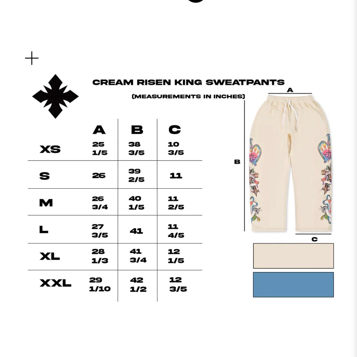 We Are Righteous Cream Risen King Sweatpants