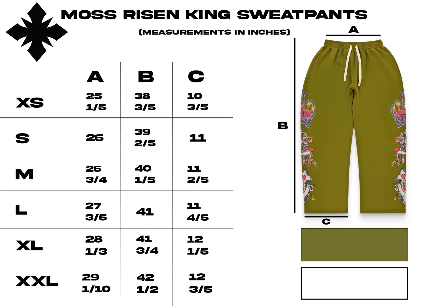 We Are Righteous Moss Risen King Sweatpants