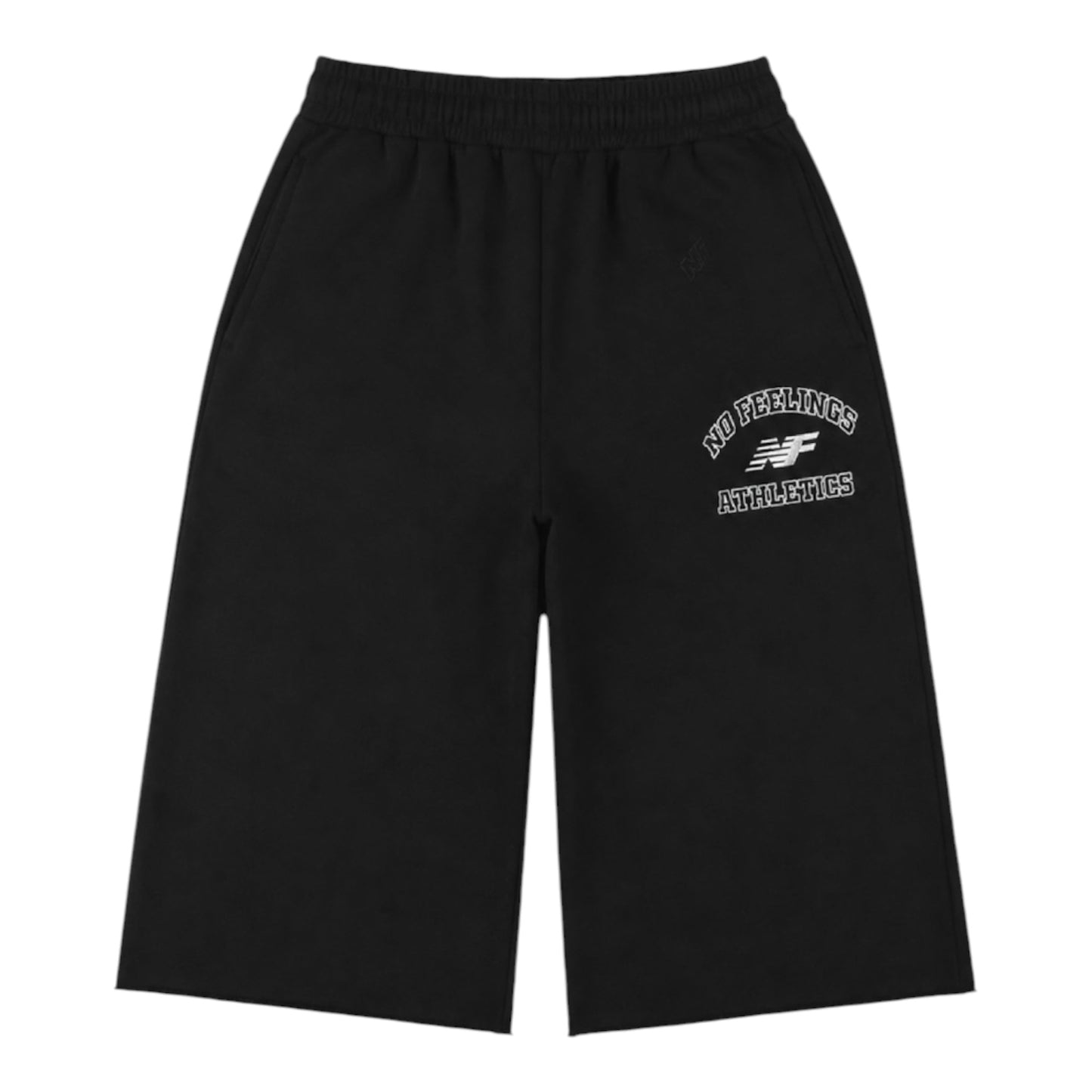 No Feelings Black Athletics 3/4 Shorts