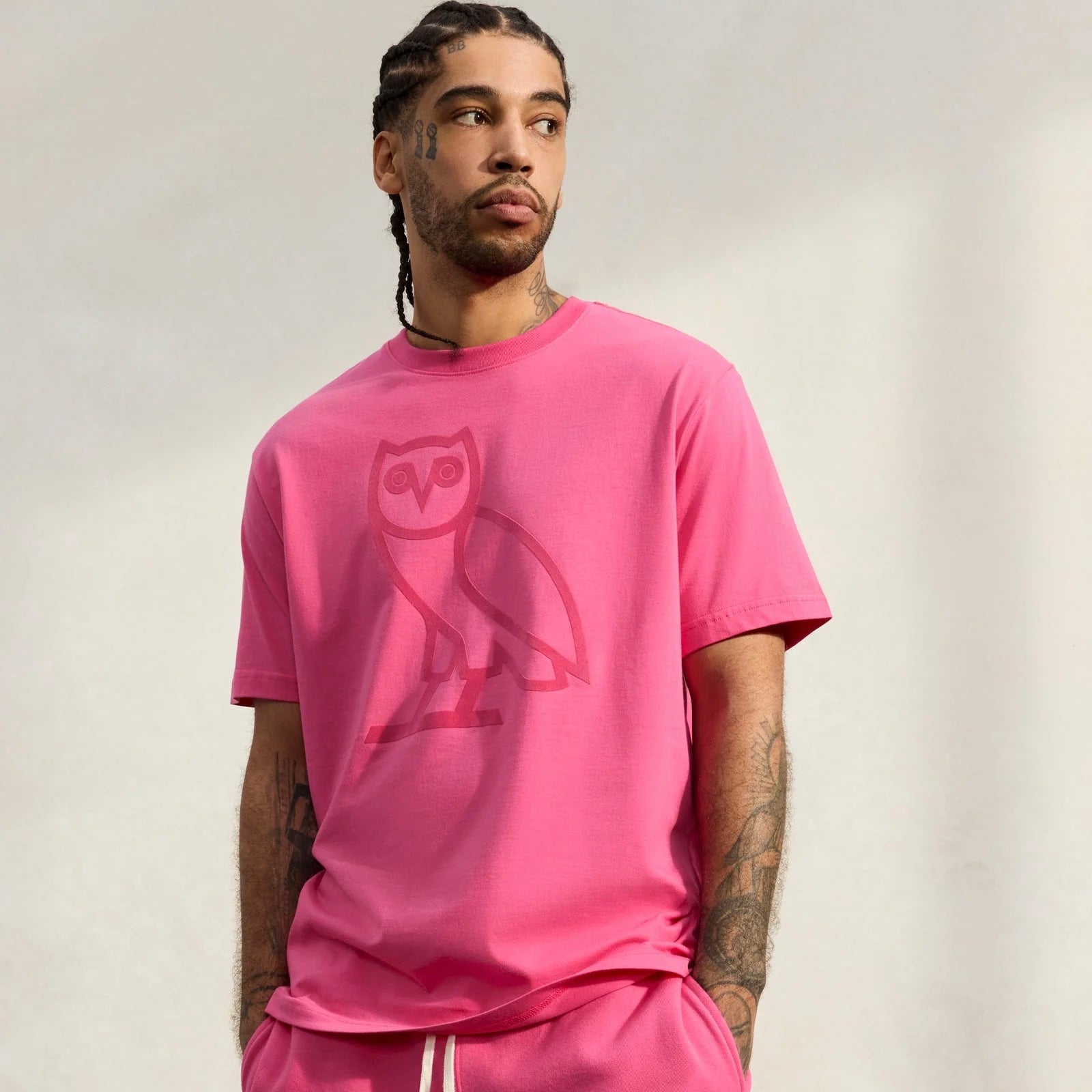 OVO Valentine OG Owl T-Shirt On Body