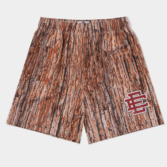 Eric Emanuel Brown Red Bark Shorts