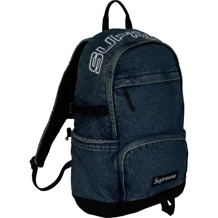 Supreme Washed Indigo Denim Backpack