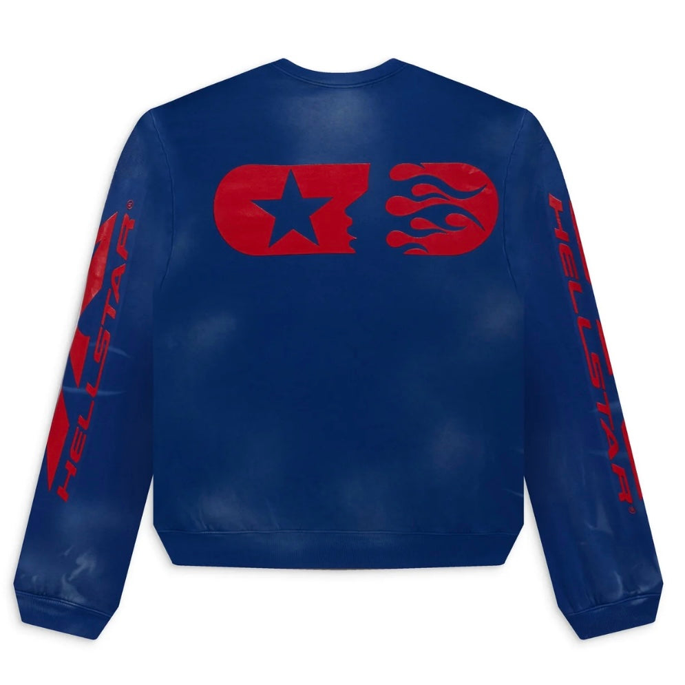 Hellstar Sports Blue Red Core Logo Crewneck