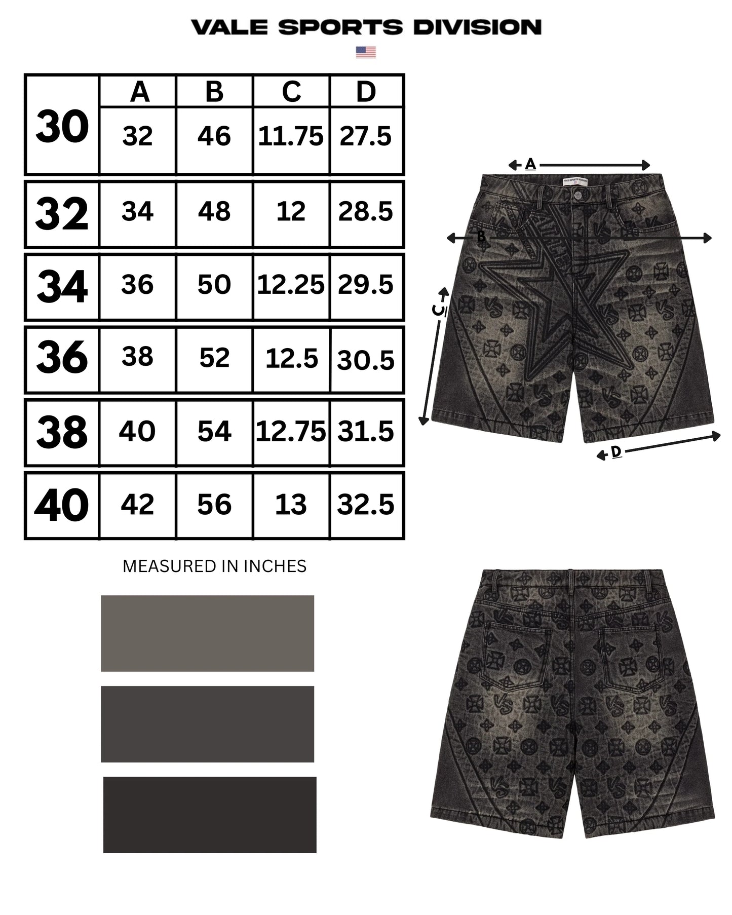 Vale Black Spade Jorts