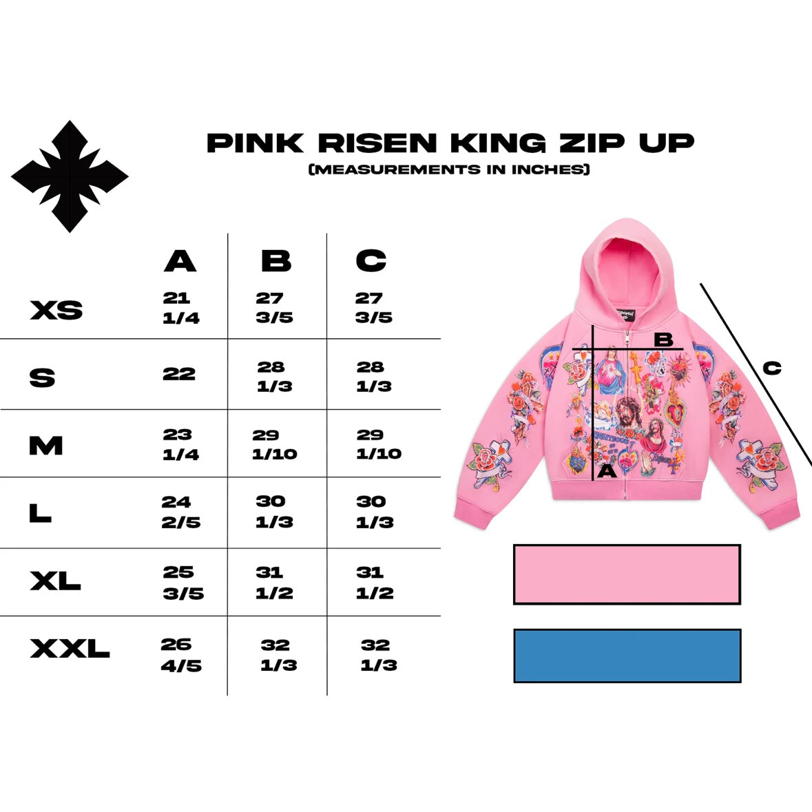 We Are Righteous Pink Risen King Zip Hoodie