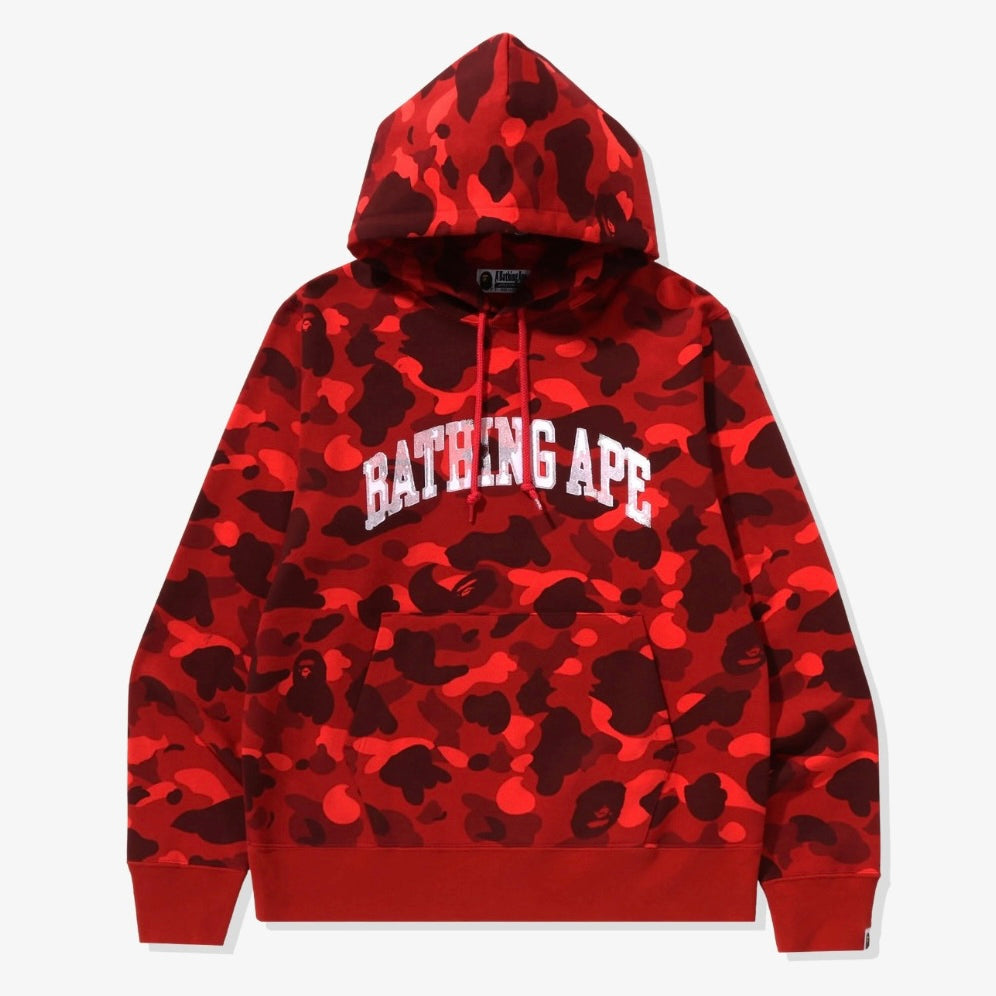 Bape Red Color Camo Hoodie