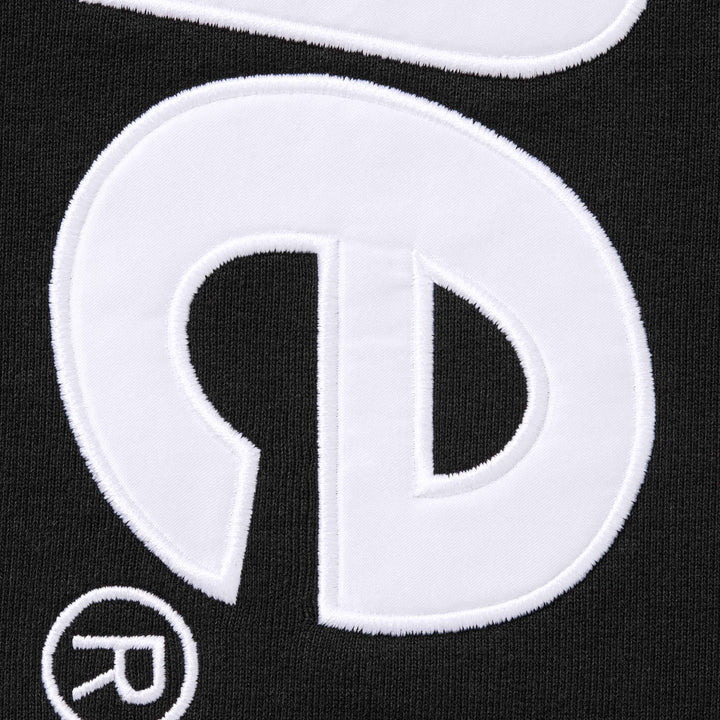 Supreme Black Satin Applique Hoodie