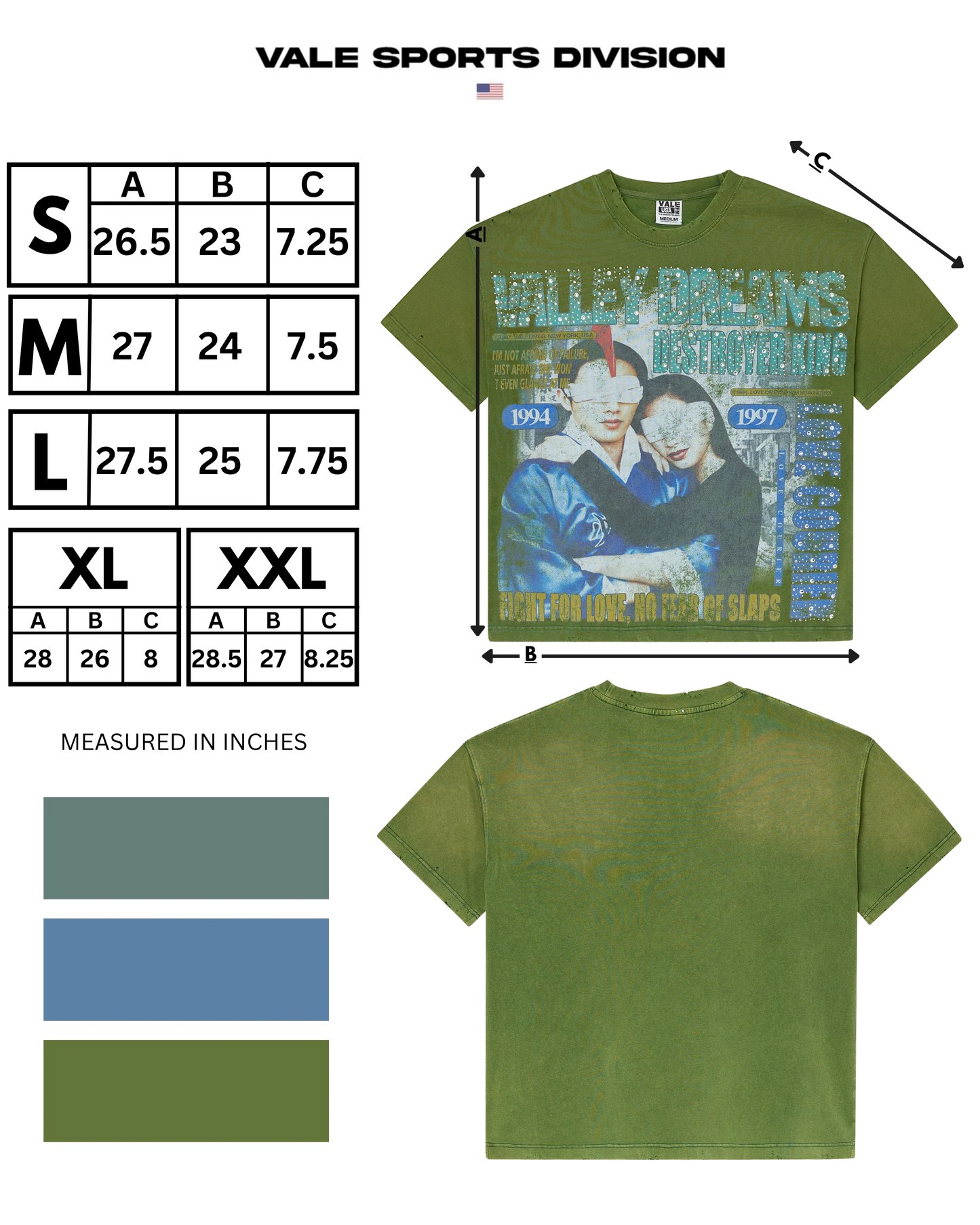 Vale Green Robot Bling T-Shirt