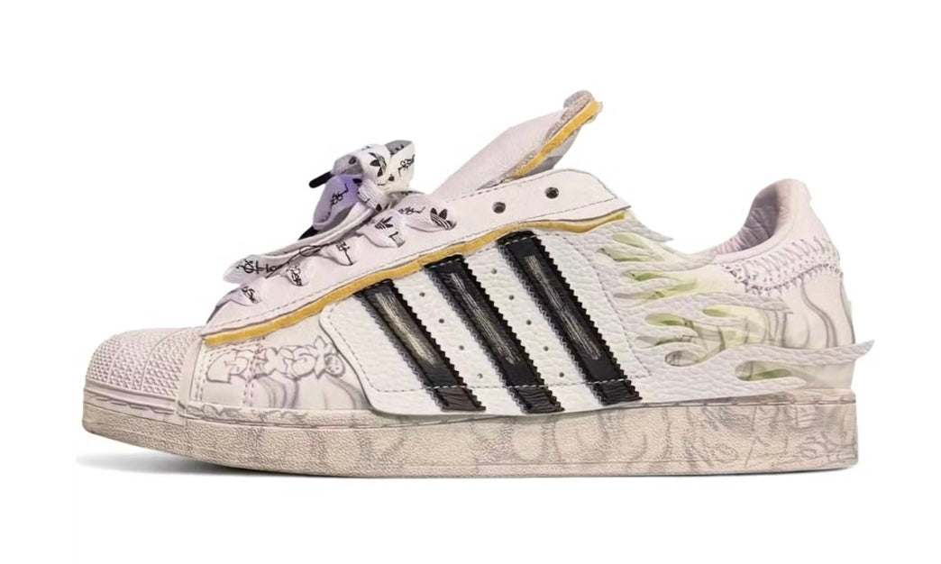 Hellstar Adidas Superstar White Flame – Soles District