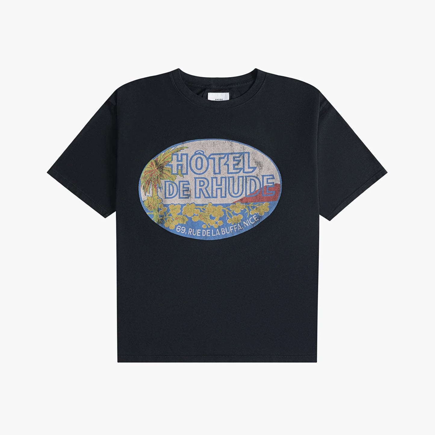 Rhude Vintage Black Dimora T-Shirt Front
