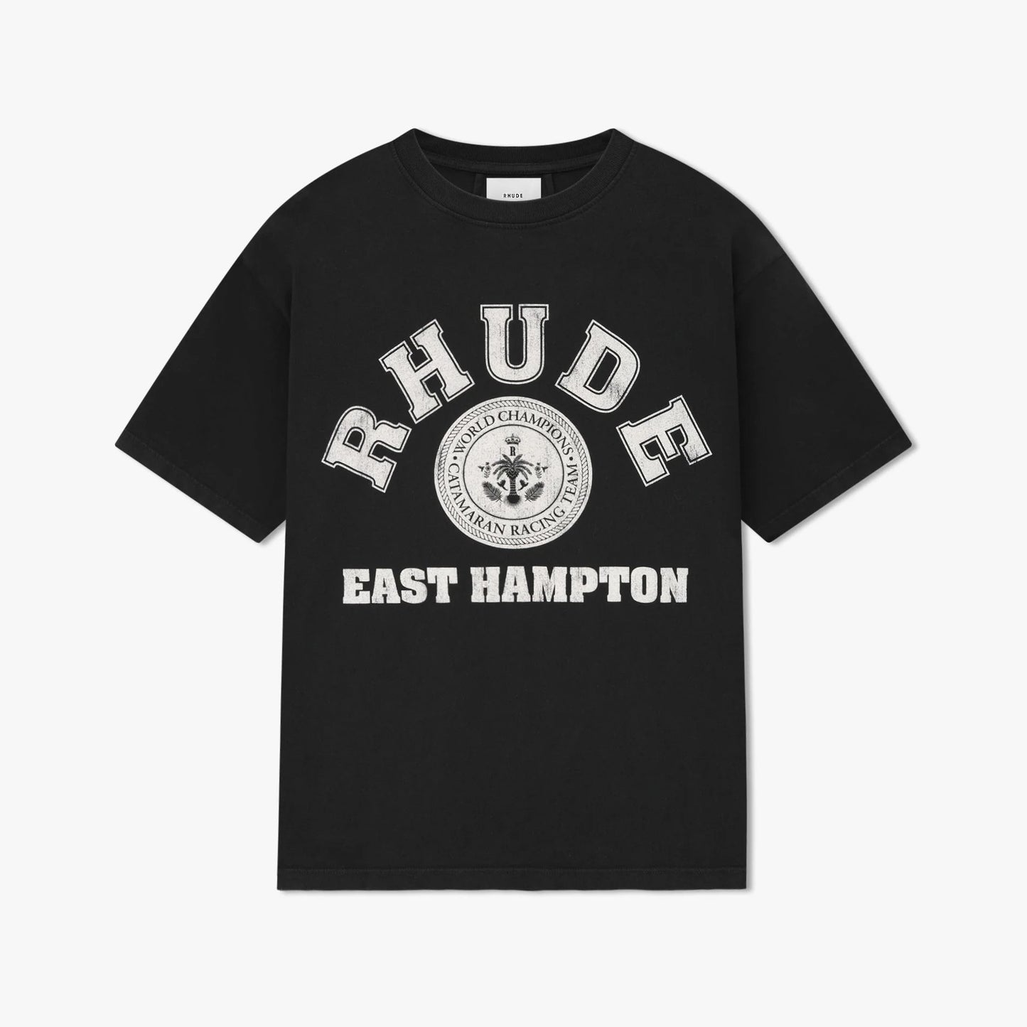 Rhude Vintage Black Hampton Catamaran T-Shirt Front