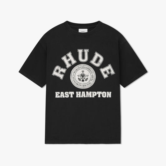Rhude Vintage Black Hampton Catamaran T-Shirt Front
