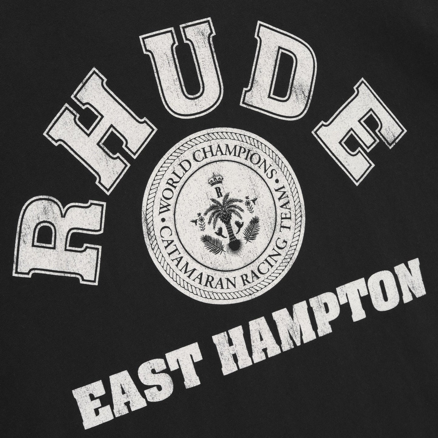 Rhude Vintage Black Hampton Catamaran T-Shirt Graphic