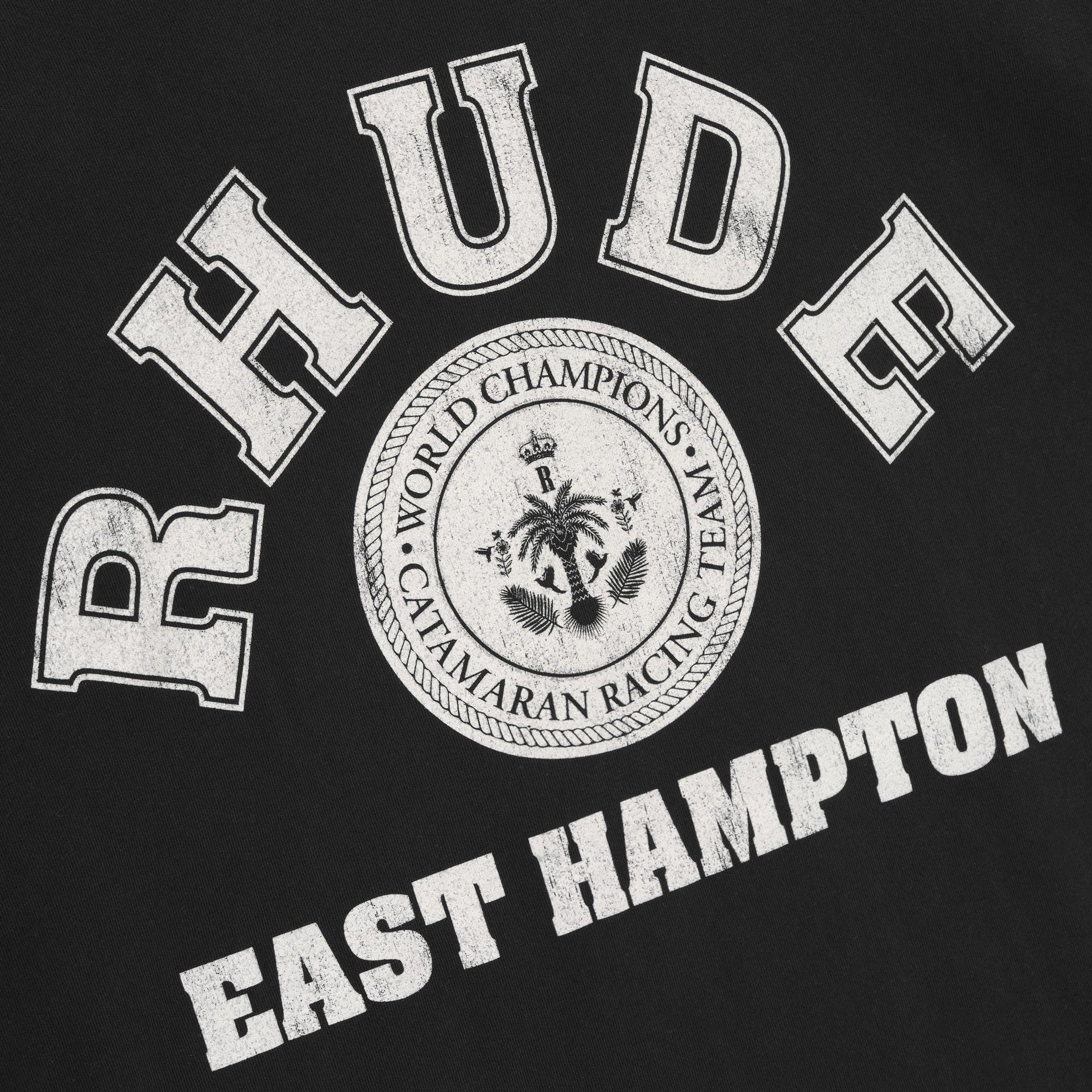 Rhude Vintage Black Hampton Catamaran T-Shirt Graphic