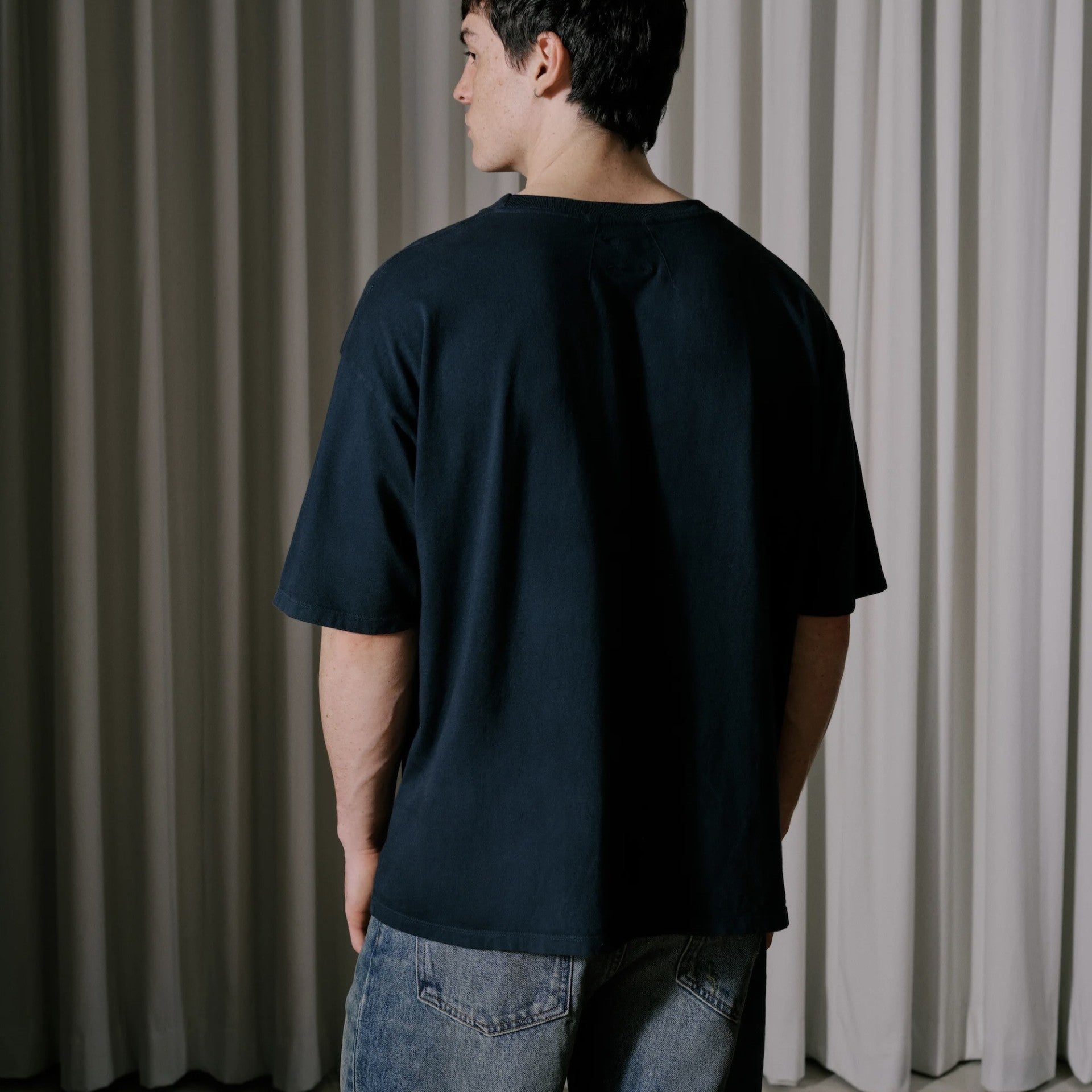Rhude Vintage Black Hampton Catamaran T-Shirt Back On Body